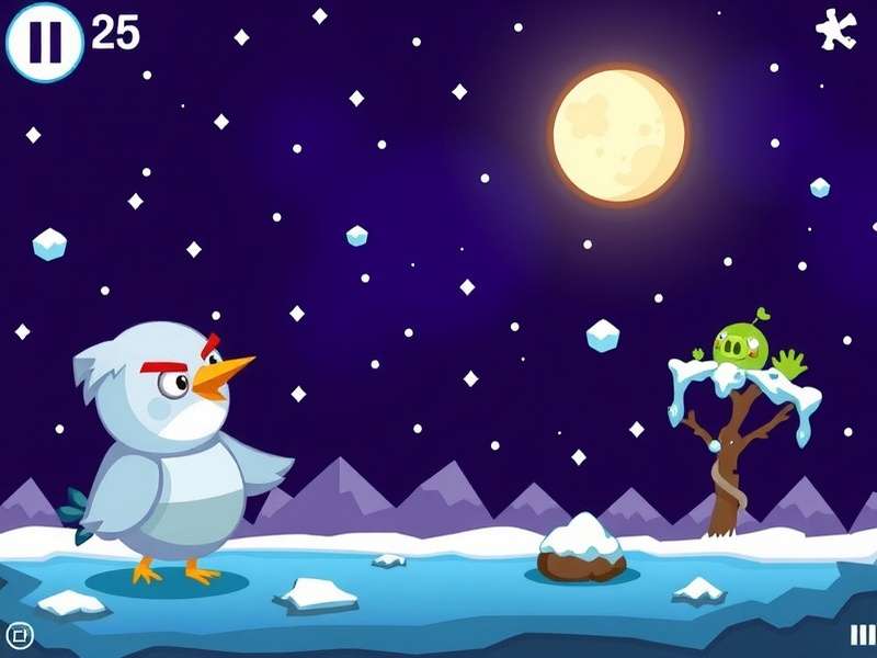 Angry Birds 2 Space Ice Bird अंतरिक्ष से उड़ान भरते हुए