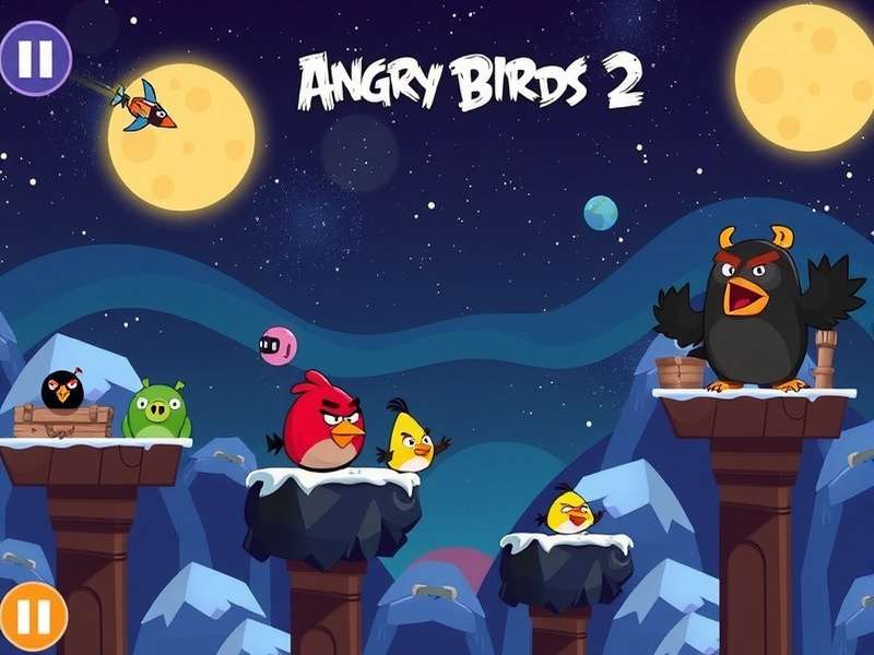 Angry Birds 2 Space Level में संगीत का दृश्य