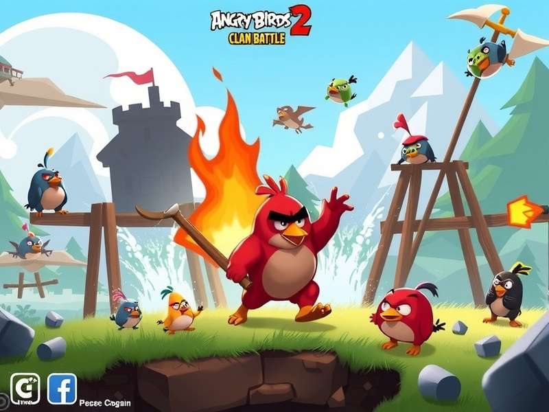 Angry Birds 2 Clan Battle स्क्रीनशॉट - क्लैन मेम्बर्स एक साथ खेलते हुए