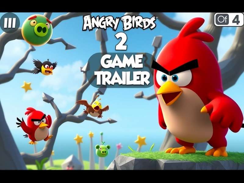 Angry Birds 2 gameplay screenshot showing birds and pigs