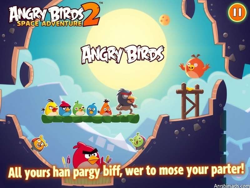Angry Birds 2 Space Adventure में पक्षी अंतरिक्ष में उड़ान भर रहे हैं