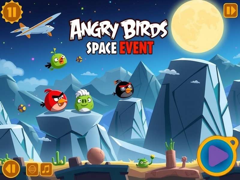 Angry Birds 2 Space Event screenshot showing birds in space environment