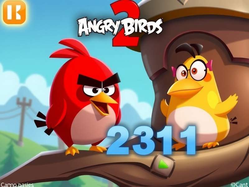 Angry Birds 2 gameplay screenshot showing birds and pigs in a vibrant level