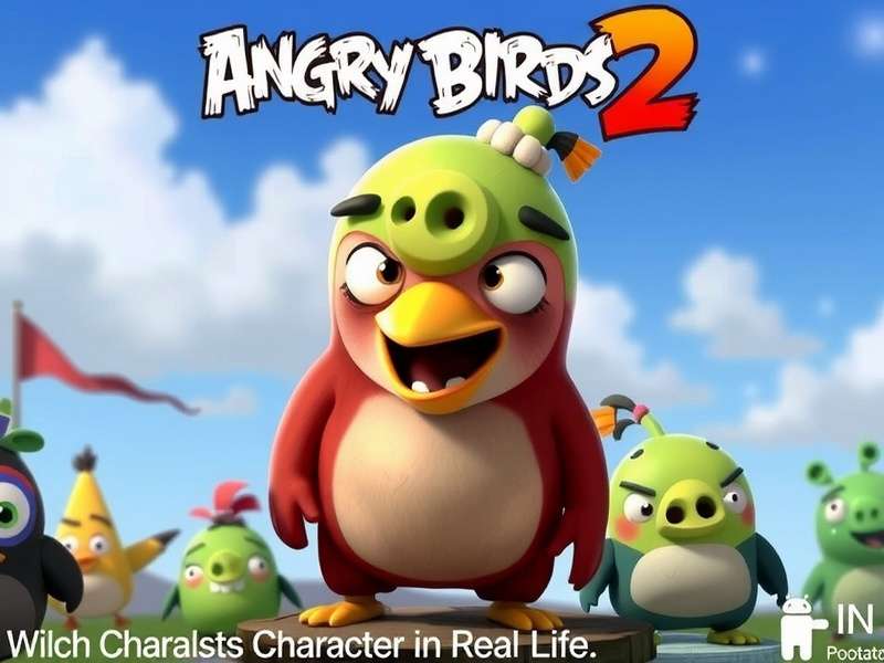 Collage comparing Angry Birds 2 characters with real bird species