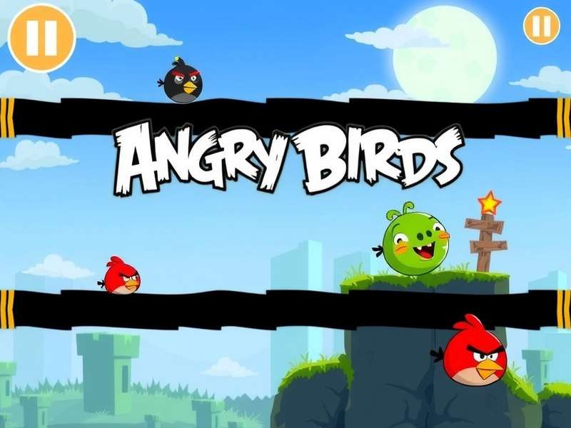 Angry Birds 2 gameplay screenshot showing birds and pigs