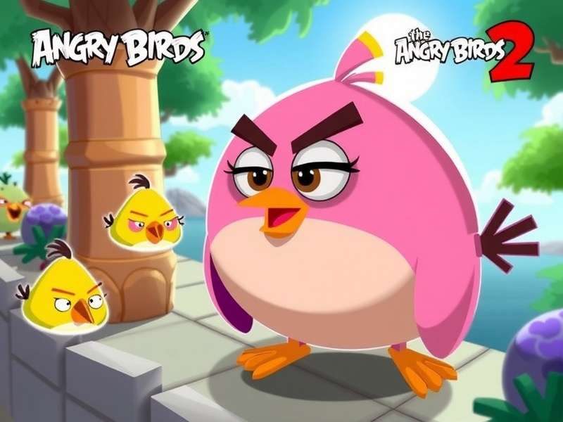 Strategic gameplay view showing Pinky's trajectory and impact on a glass structure