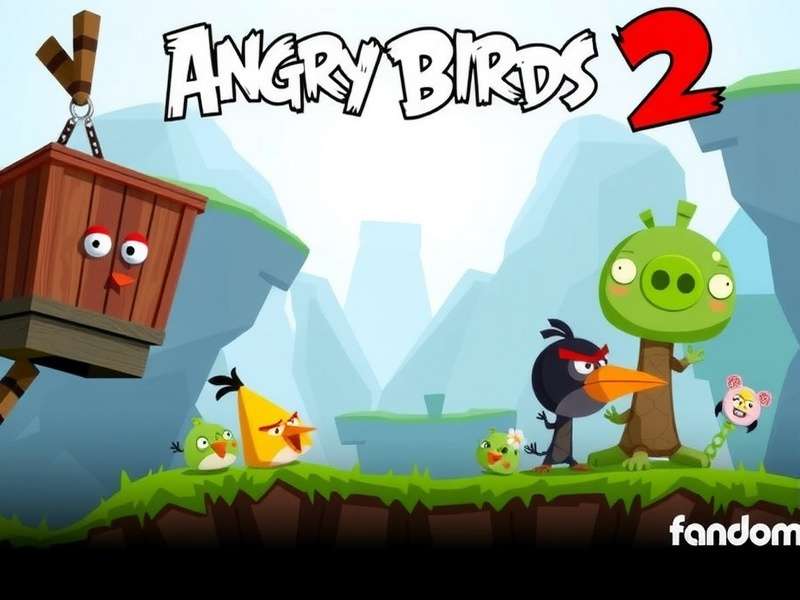 Angry Birds 2 gameplay collage showing birds and pigs