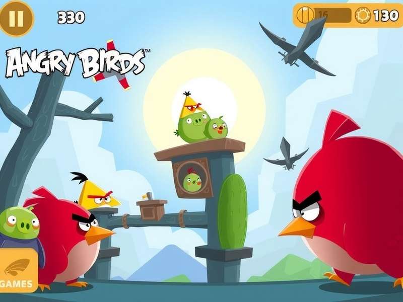 Colorful bird characters in a game-like setting