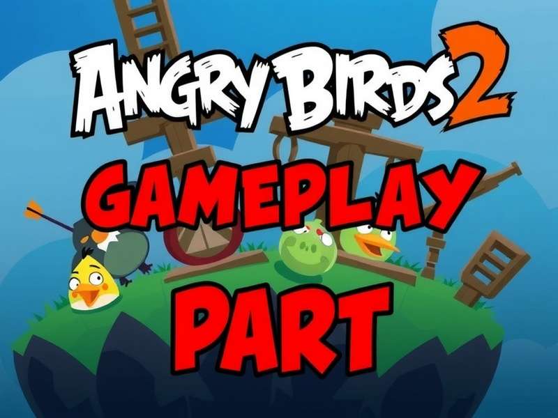 Angry Birds 2 gameplay screenshot showing the slingshot and first structures