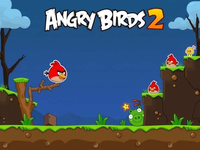 Angry Birds 2 gameplay screenshot on Crazy Games platform