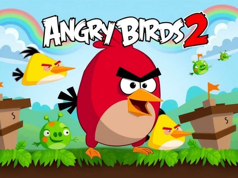 Angry Birds 2 gameplay screenshot showing birds and pigs