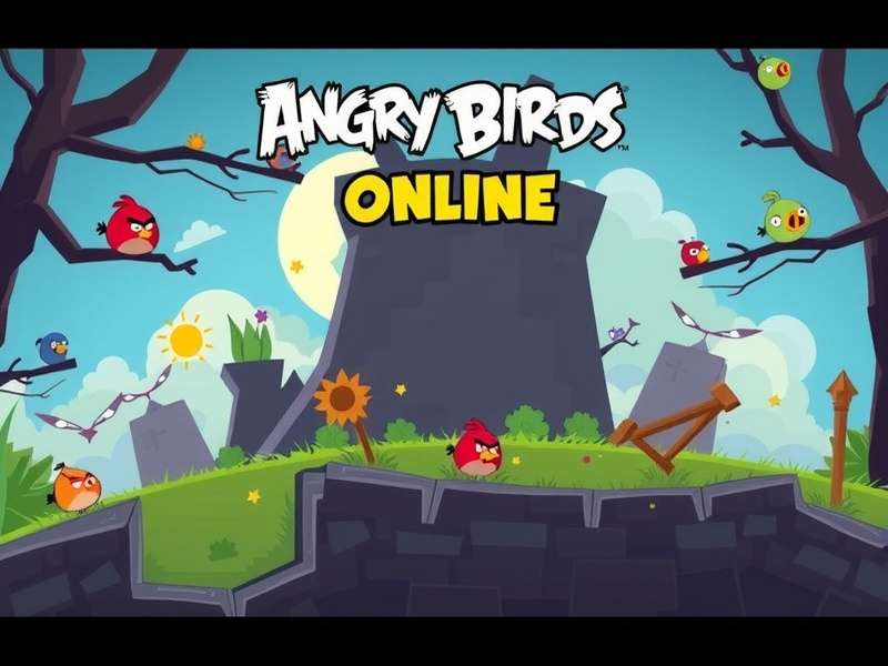 Angry Birds 2 Online gameplay screenshot showing birds and pigs