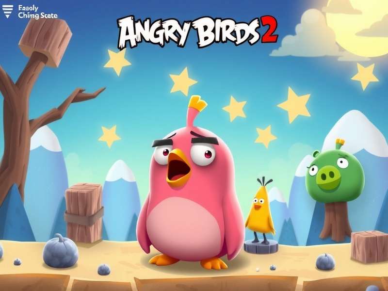 Angry Birds 2 Pinky character in action, showcasing her special bubble ability
