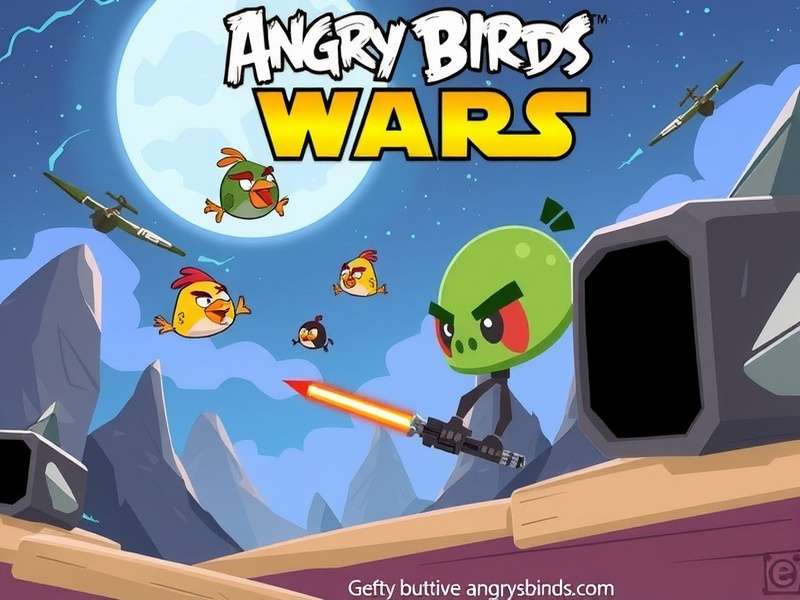 Star Wars Angry Birds 2 gameplay screenshot showing birds and pigs in Star Wars themed levels