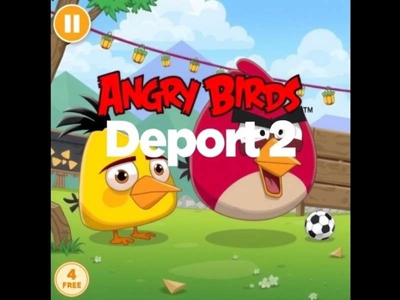 Angry Birds 2 Gameplay Screenshot showing Red the Bird aiming at pig structures
