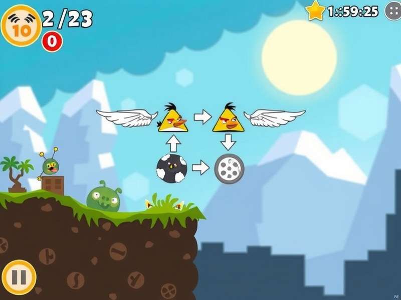Angry Birds 2 PC gameplay screenshot showing high-definition graphics and intricate level design