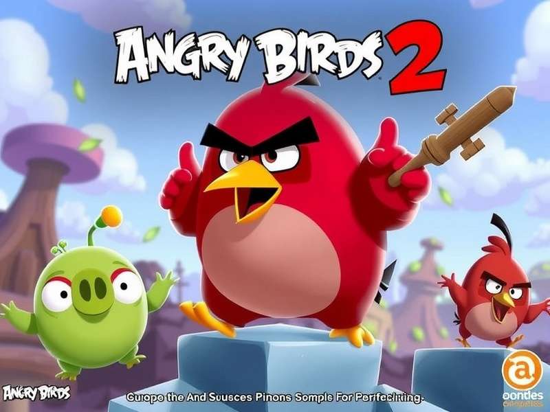 Angry Birds 2 gameplay screenshot showing birds attacking pig structures