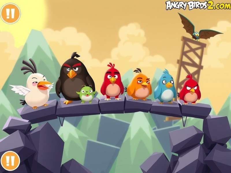 Angry Birds 2 game characters collage