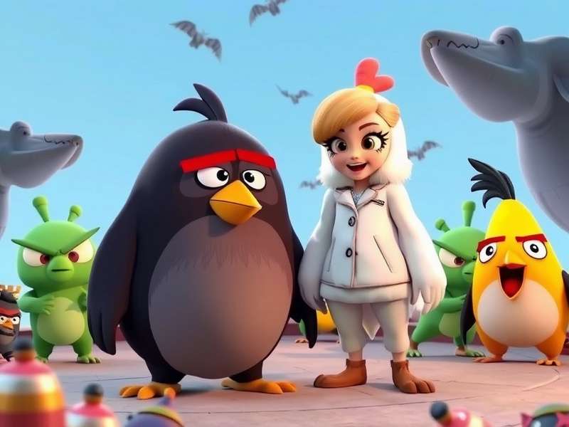 Angry Birds 2 character Courtney demonstrating her special power by creating a shockwave