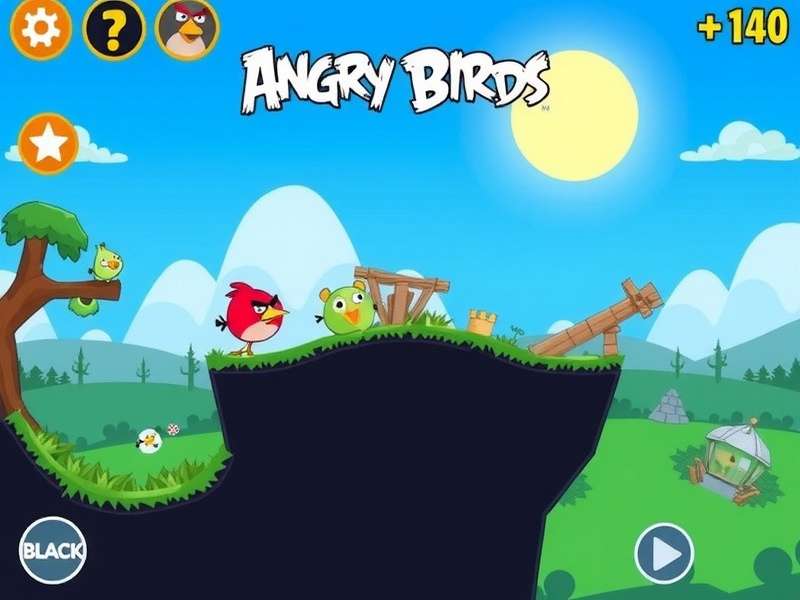 Angry Birds 2 game screenshot showing birds and pigs on a colourful battlefield