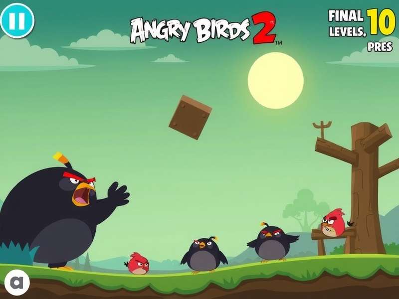 Angry Birds 2 final level boss fortress with King Pig Supreme and layered defenses