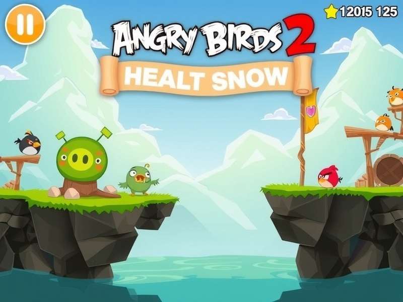 Angry Birds 2 Game Free Online gameplay screenshot showing birds and pig structures