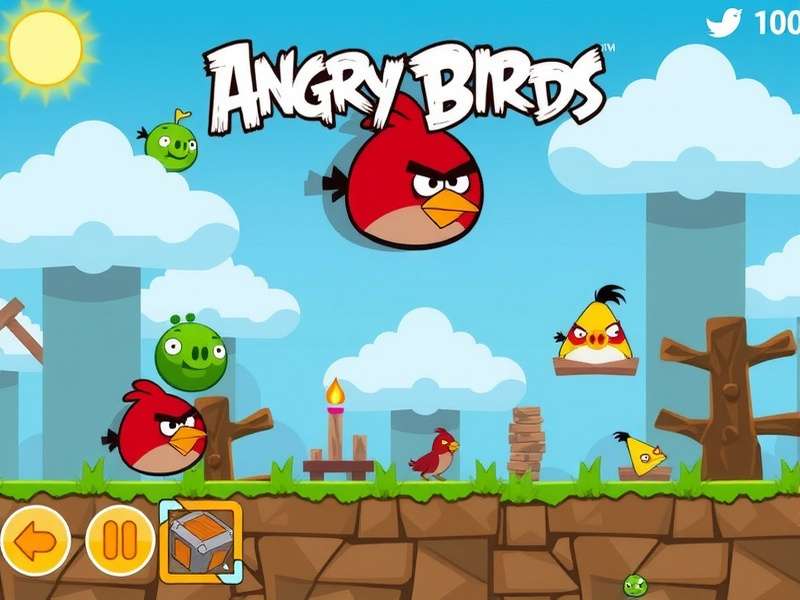 Angry Birds 2 Game Free Download Pc – gameplay screenshot showing bird slingshot action and destructible structures