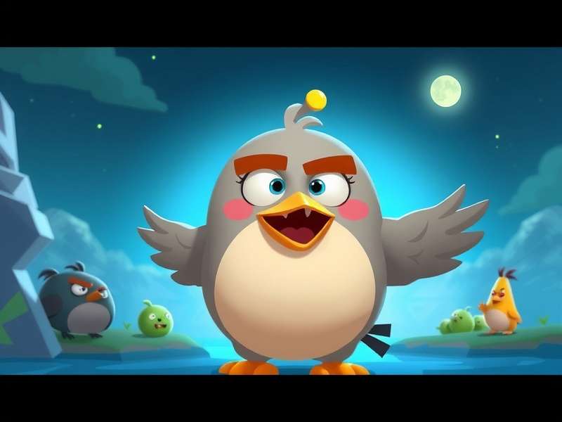 Silver character in Angry Birds 2 performing dive bomb attack